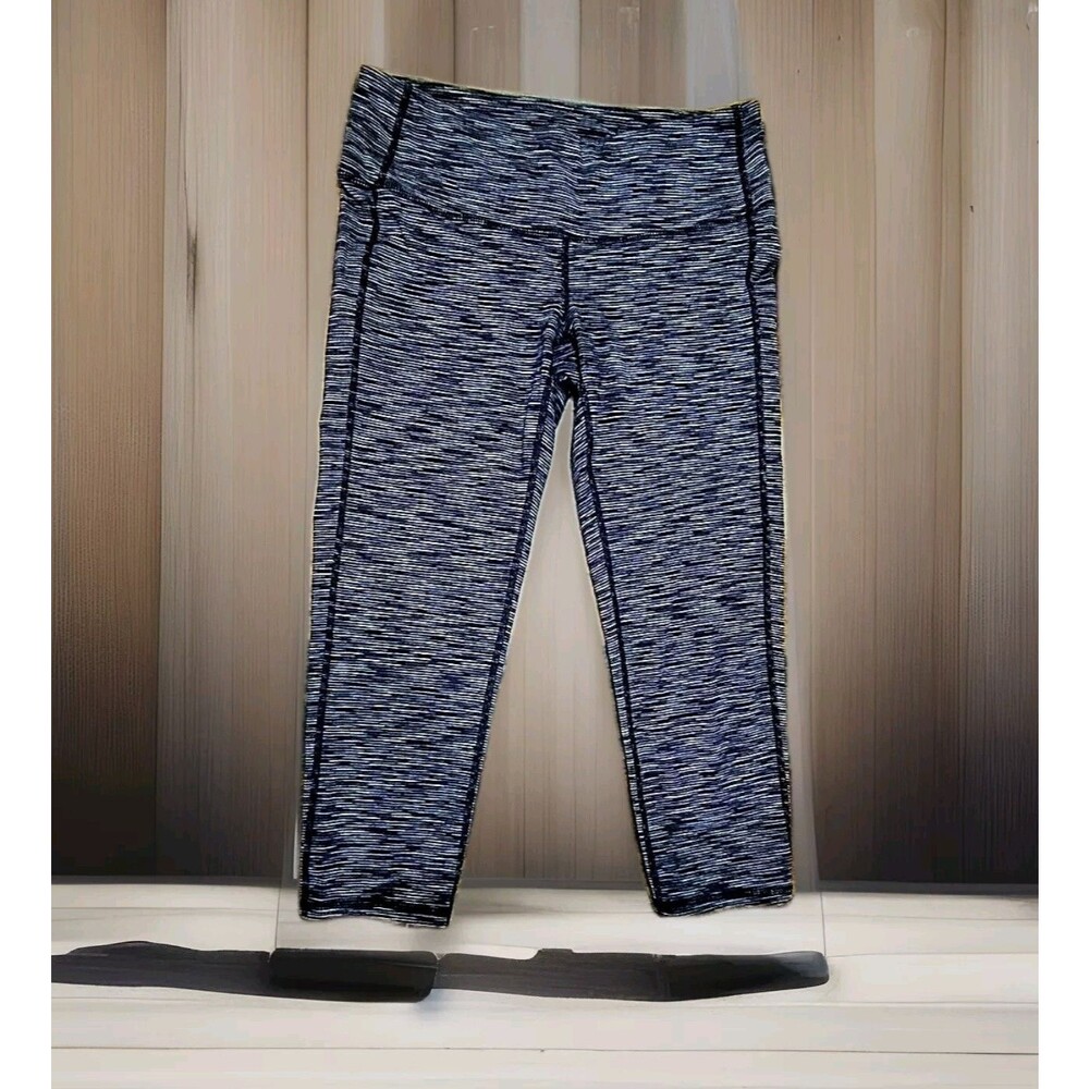 Athleta Cropped Chatarunga Heather Gray/Black Leggings Sz Small